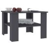 vidaXL Coffee Table Gray 23.6"x23.6"x16.5" Engineered Wood