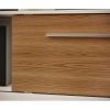 71 Inch TV Media Entertainment Center; 5 Cubbies; 1 Sliding Door; White and Oak