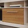 71 Inch TV Media Entertainment Center; 5 Cubbies; 1 Sliding Door; White and Oak