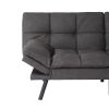 Convertible Memory Foam Futon Couch Bed; Modern Folding Sleeper Sofa-SF267FADGY