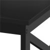 Coffee Table Living Room Furniture Table with Storage Shelf; Black