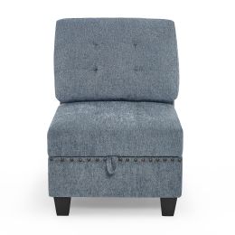 Single Chair for Modular Sectional (Color: Navy)