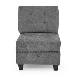 Single Chair for Modular Sectional (Color: Grey)