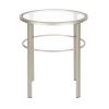 Contemporary Side Table with Glass Top