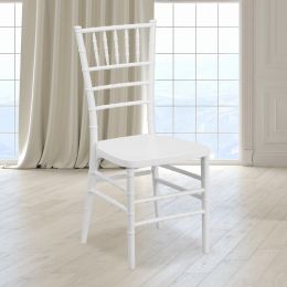 Resin stacking chair; indoor and outdoor universal chair (Color: White)