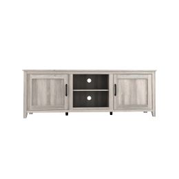 WESOME TV Stand Storage Media Console Entertainment Center; Tradition Black (Color: Grey)