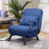 Lounge Chair Adjustable Folding Dual-Purpose Chair Sofa Bed Recliner Chair - gray with pillow XH