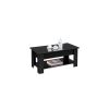 Modern 38.6" Rectangle Wooden Lift Top Coffee Table with Lower Shelf; Multiple Colors and Sizes