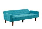 Solid Color Tufetd Sofa Save Space for Living Room