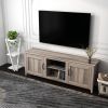 WESOME TV Stand Storage Media Console Entertainment Center; Tradition Black