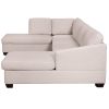 Modern Large U-Shape Sectional Sofa;  Double Extra Wide Chaise Lounge Couch