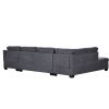 Modern Large U-Shape Sectional Sofa;  Double Extra Wide Chaise Lounge Couch