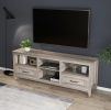 WESOME 70.08 Inch Length Black TV Stand for Living Room and Bedroom;  with 2 Drawers and 4 High-Capacity Storage Compartment.