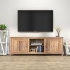 WESOME TV Stand Storage Media Console Entertainment Center; Tradition Black