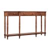 Solid Wood Console Table;  Classic Entryway Table with Storage Shelf and Drawer for Home