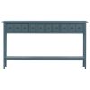 Rustic Entryway Console Table, 60" Long Sofa Table with two Different Size Drawers and Bottom Shelf for Storage