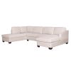 Modern Large U-Shape Sectional Sofa;  Double Extra Wide Chaise Lounge Couch