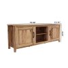 WESOME TV Stand Storage Media Console Entertainment Center; Tradition Black