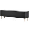 U-Can Modern TV Stand with 5 Champagne Legs - Durable; Stylish and Spacious; TVS Up to 75''