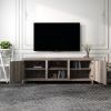 WESOME TV Stand Storage Media Console Entertainment Center; Tradition Black