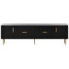 U-Can Modern TV Stand with 5 Champagne Legs - Durable; Stylish and Spacious; TVS Up to 75''