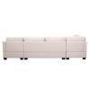 Modern Large U-Shape Sectional Sofa;  Double Extra Wide Chaise Lounge Couch