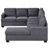 Modern Large Upholstered U-Shape Sectional Sofa;  Extra Wide Chaise Lounge Couch