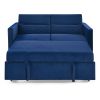 Loveseats Sofa Bed with Pull-out Bed;  Adjsutable Back and Two Arm Pocket