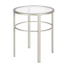 Contemporary Side Table with Glass Top