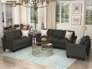 Polyester-blend 3 Pieces Sofa Set; Living Room Set