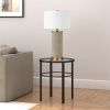 Contemporary Side Table with Glass Top