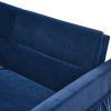 Loveseats Sofa Bed with Pull-out Bed;  Adjsutable Back and Two Arm Pocket