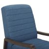 Push Back Recliner with Wooden Arms