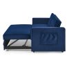 Loveseats Sofa Bed with Pull-out Bed;  Adjsutable Back and Two Arm Pocket