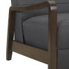 Push Back Recliner with Wooden Arms