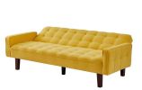 Solid Color Tufetd Sofa Save Space for Living Room