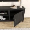 WESOME TV Stand Storage Media Console Entertainment Center; Tradition Black