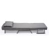 Lounge Chair Adjustable Folding Dual-Purpose Chair Sofa Bed Recliner Chair - gray with pillow XH