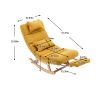 COOLMORE living room Comfortable rocking chair with Footrest/Headrest living room chair Beige