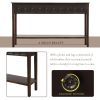 Rustic Entryway Console Table, 60" Long Sofa Table with two Different Size Drawers and Bottom Shelf for Storage