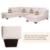 Modern Large U-Shape Sectional Sofa;  Double Extra Wide Chaise Lounge Couch