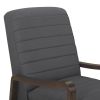 Push Back Recliner with Wooden Arms