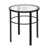 Contemporary Side Table with Glass Top