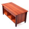 Lifting coffee table with cabinet-dark coffee color