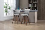 COOLMORE Swivel Bar Stools with Backrest Footrest ; with a fixed height of 360 degrees