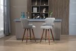 COOLMORE Swivel Bar Stools with Backrest Footrest ; with a fixed height of 360 degrees