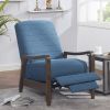 Push Back Recliner with Wooden Arms