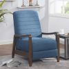 Push Back Recliner with Wooden Arms