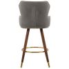 COOLMORE Swivel Bar Stools with Backrest Footrest ; with a fixed height of 360 degrees