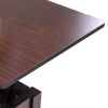 Lifting coffee table with cabinet-dark coffee color